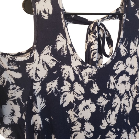 Lane Bryant Black and Cream Floral Maxi Dress - Picture 3 of 3